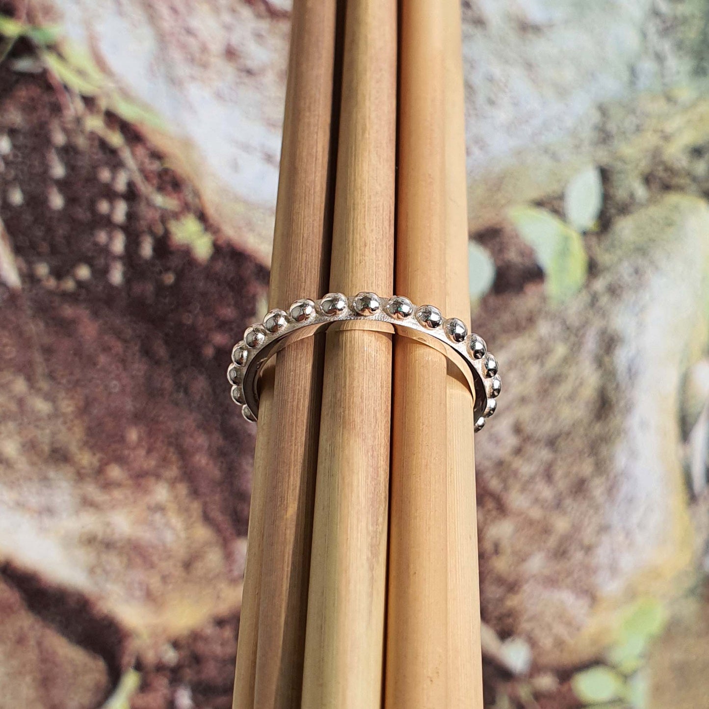 silver dots ring