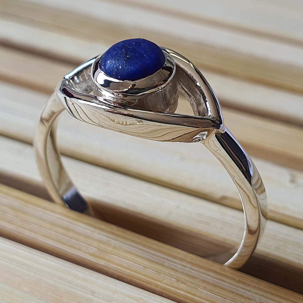 Evil Eye Lapis Lazuli Ring 925 Sterling Silver Evil Eye Jewelry femmesbijoux