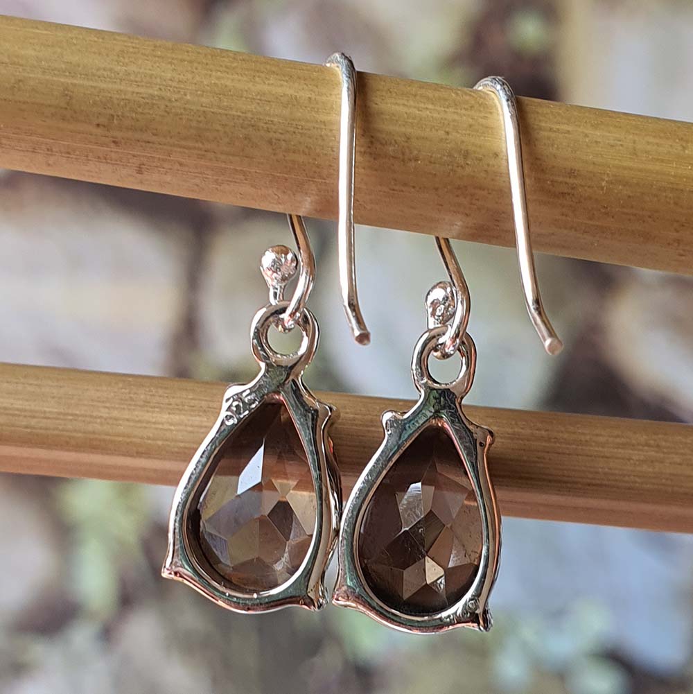 smoky topaz earrings