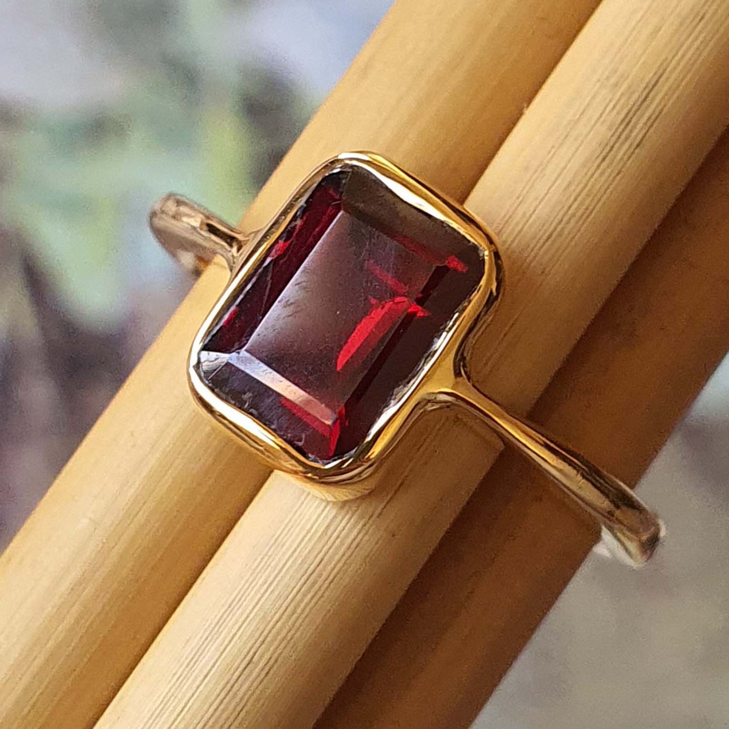 red garnet ring