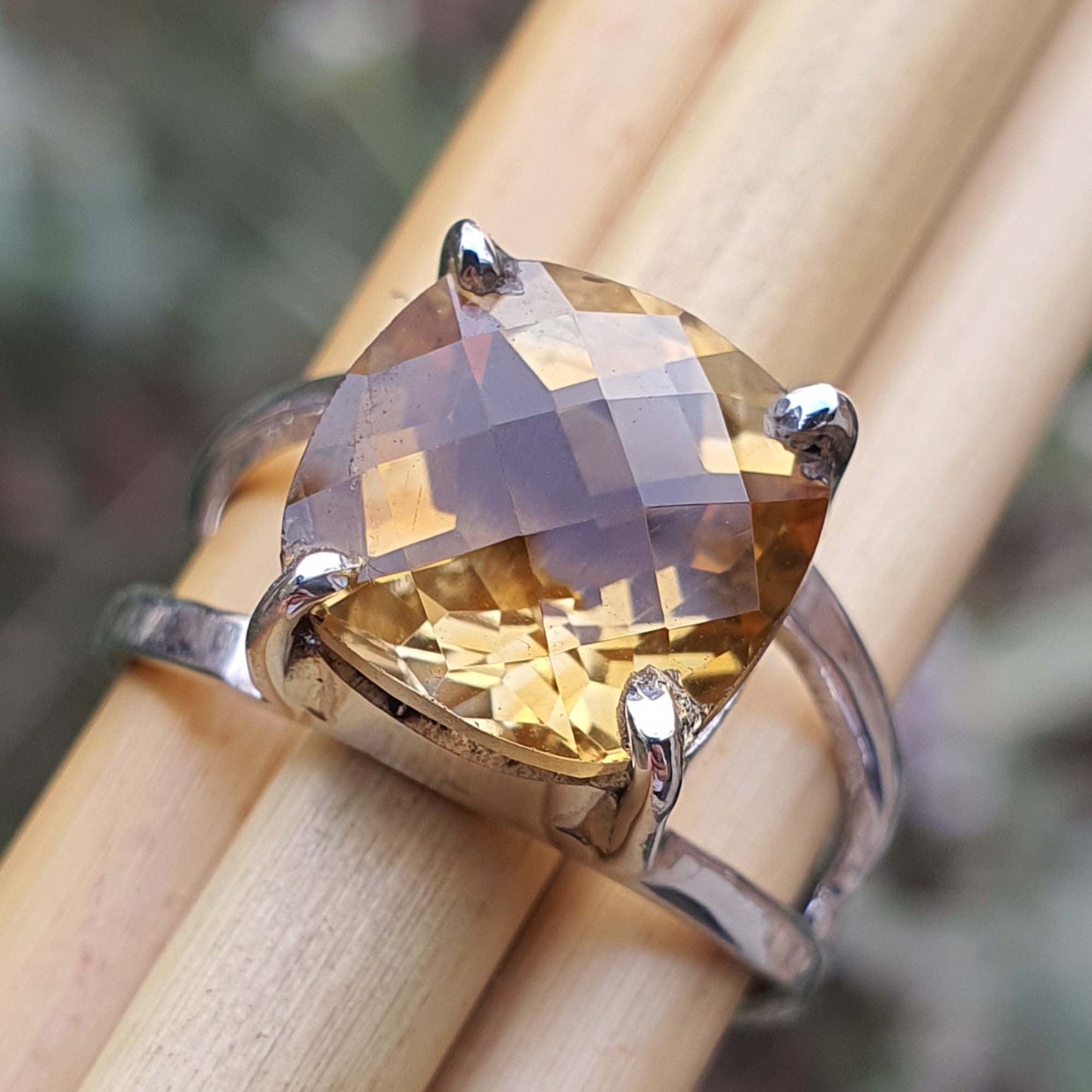 golden citrine ring