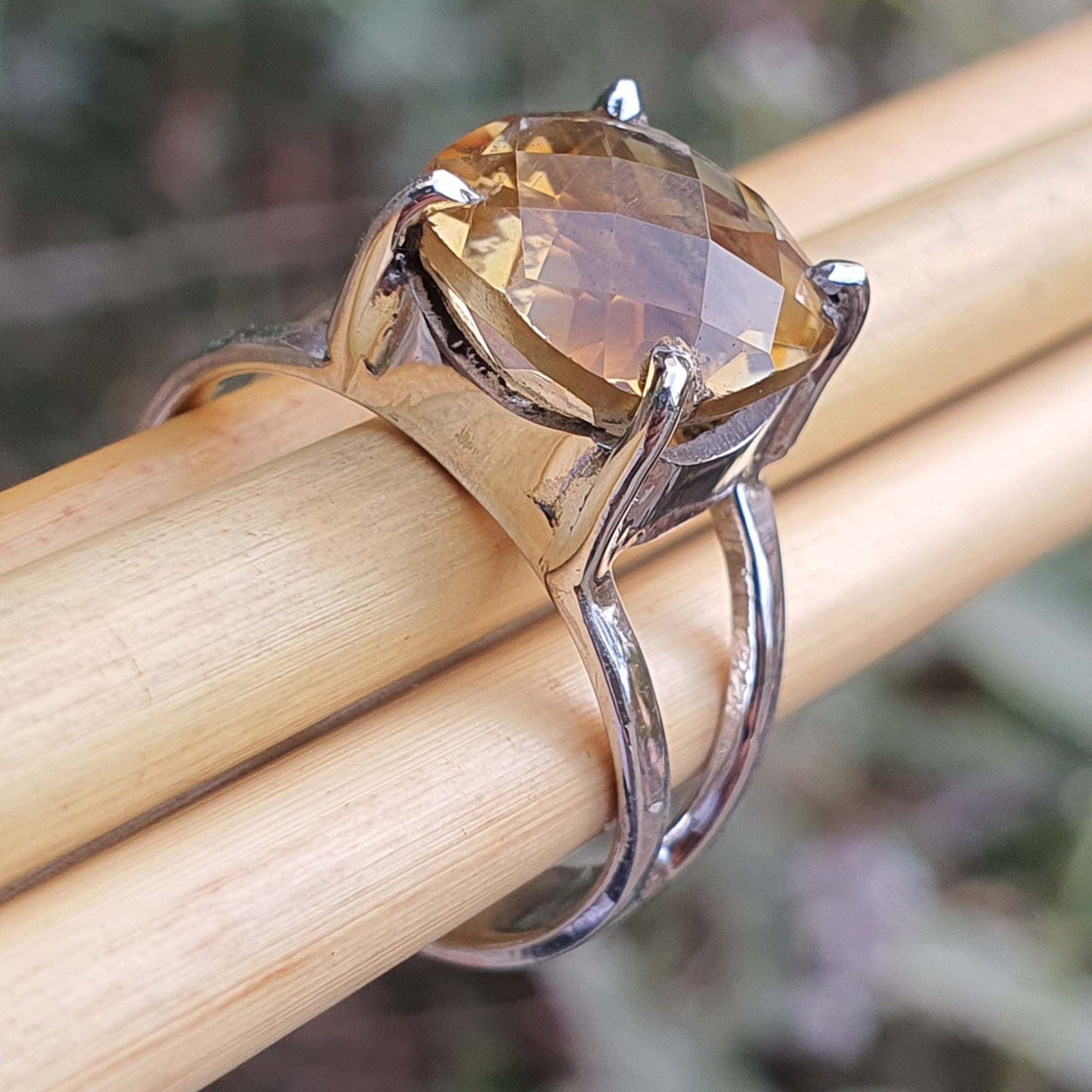 handmade citrine ring