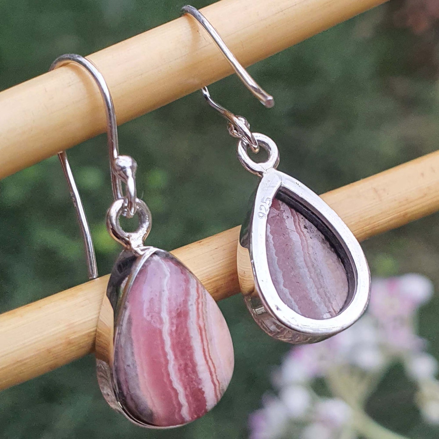 teardrop silver earrings