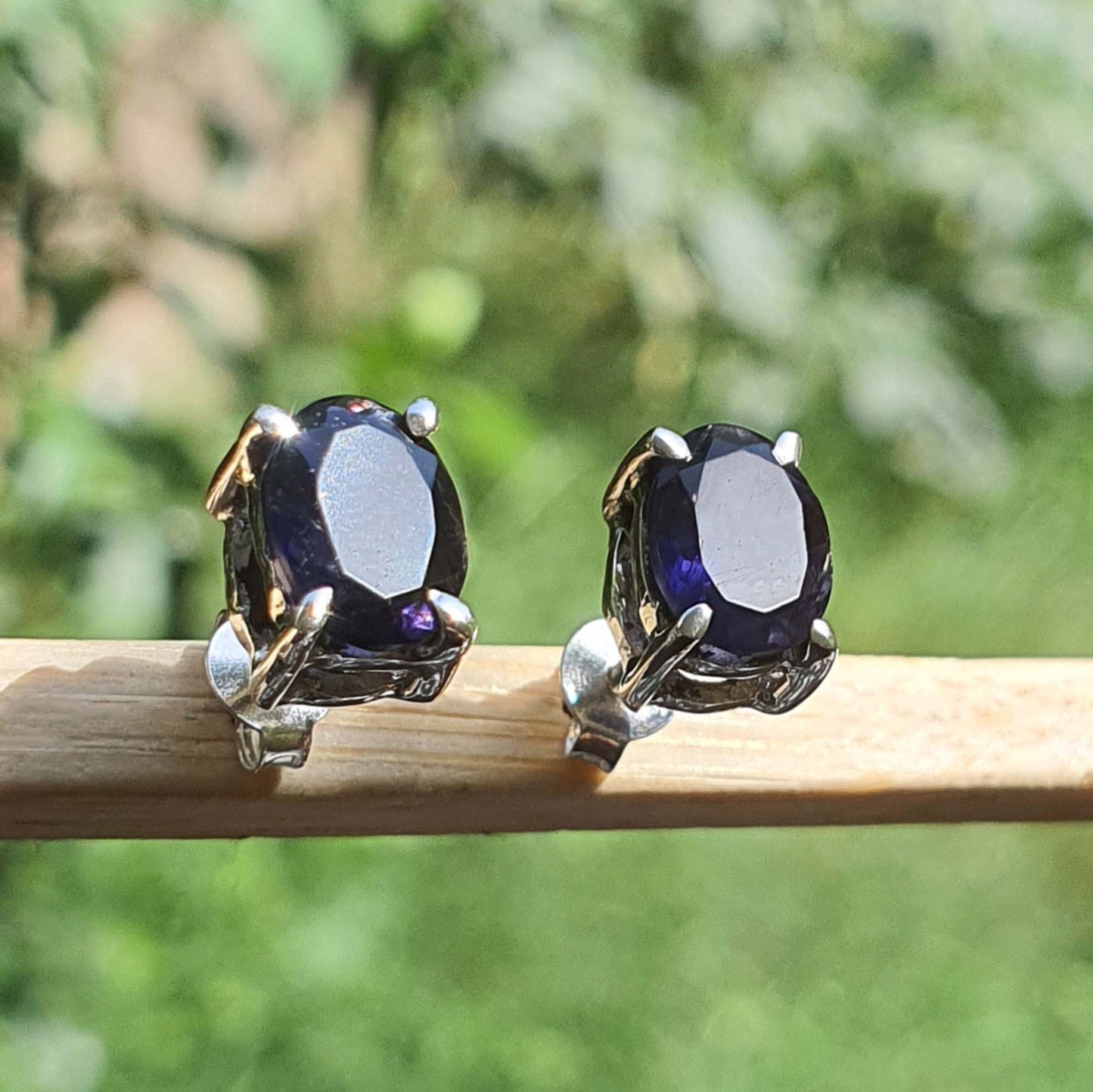 iolite earrings