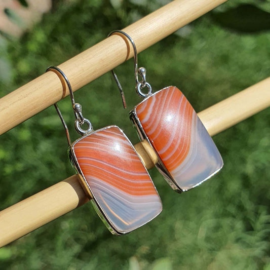 Lake Superior Agate Earrings