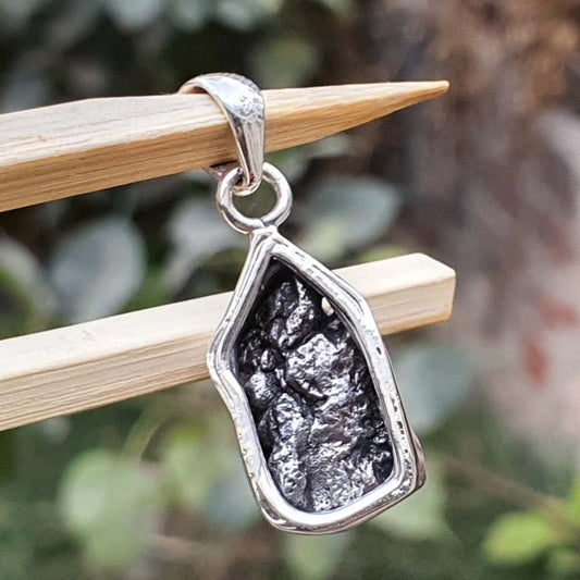 Campo Del Cielo Argentina METEORITE Pendant 925 Sterling Silver Femmes Bijoux