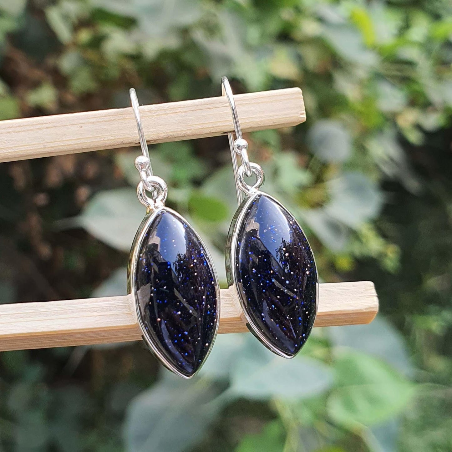 Marquise gemstone earrings