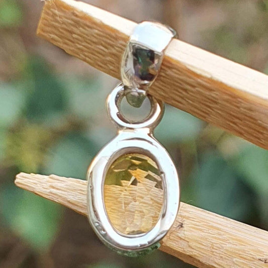 Natural Citrine silver pendant