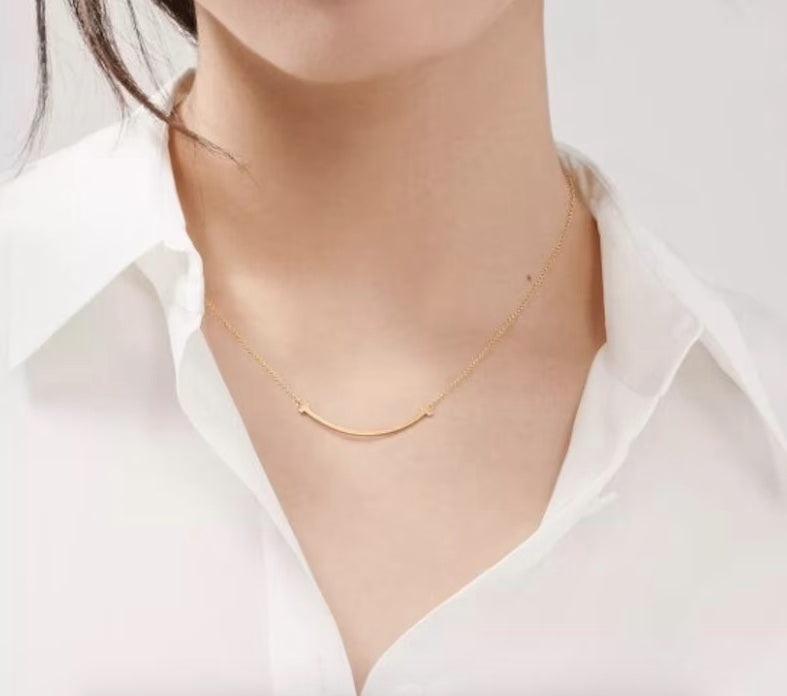 handmade smiley necklace