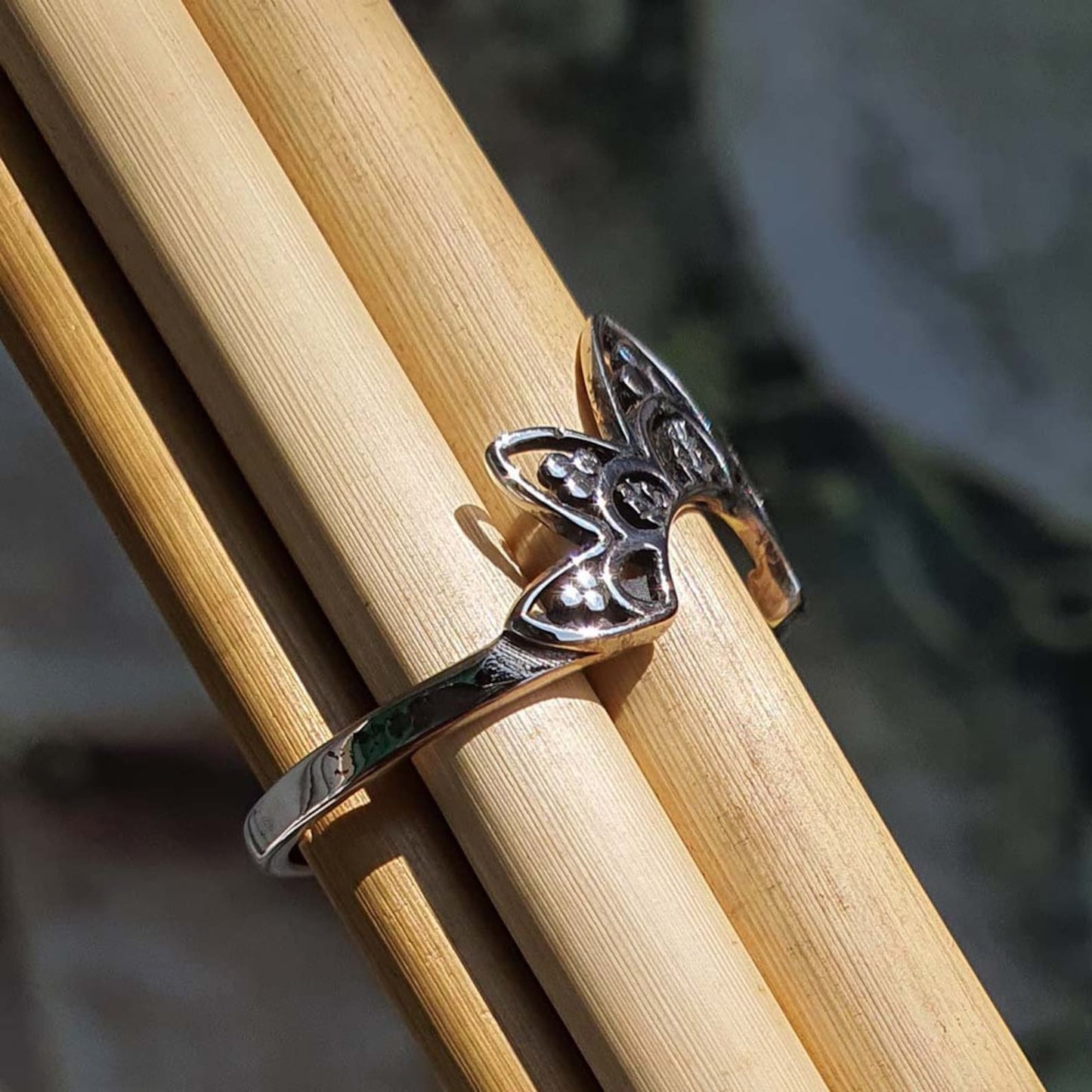 oxidized silver ring