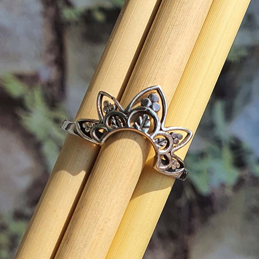 sterling silver crown ring