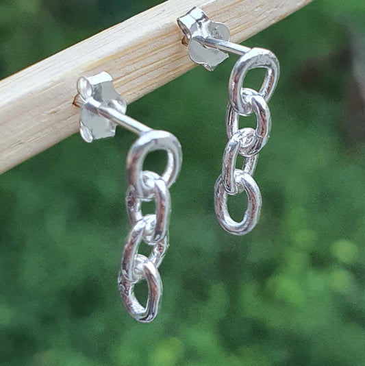 delicate silver earrings