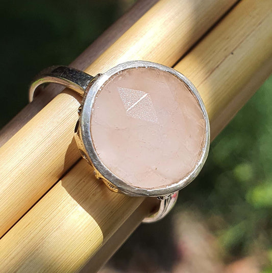 pink quartz ring
