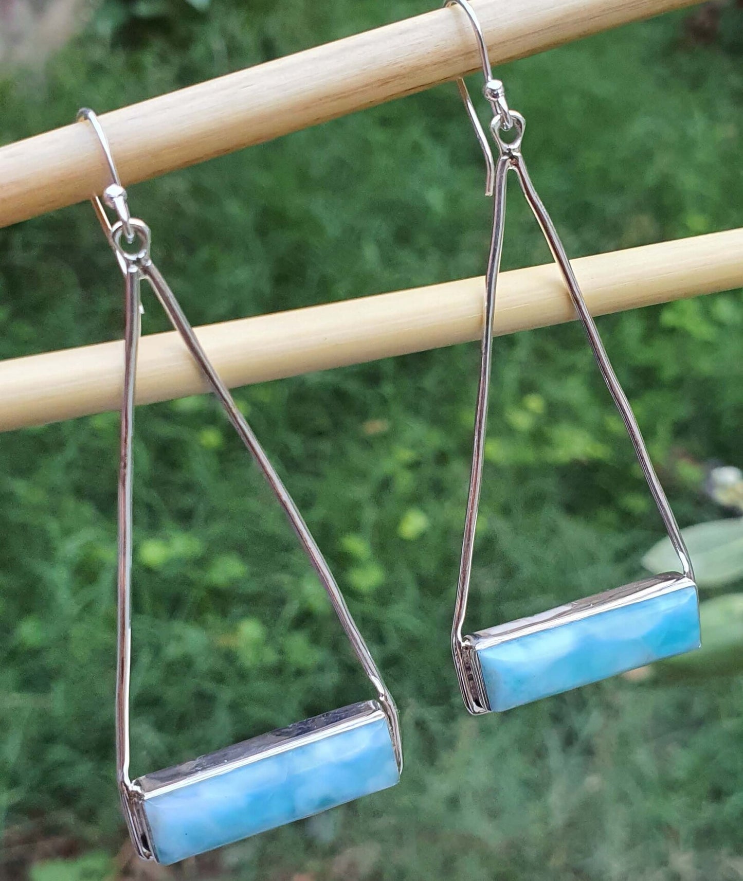 larimar gemstone earrings
