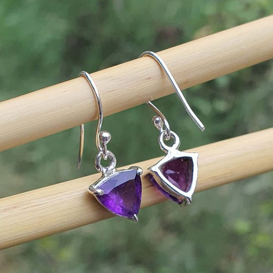 purple stone earrings
