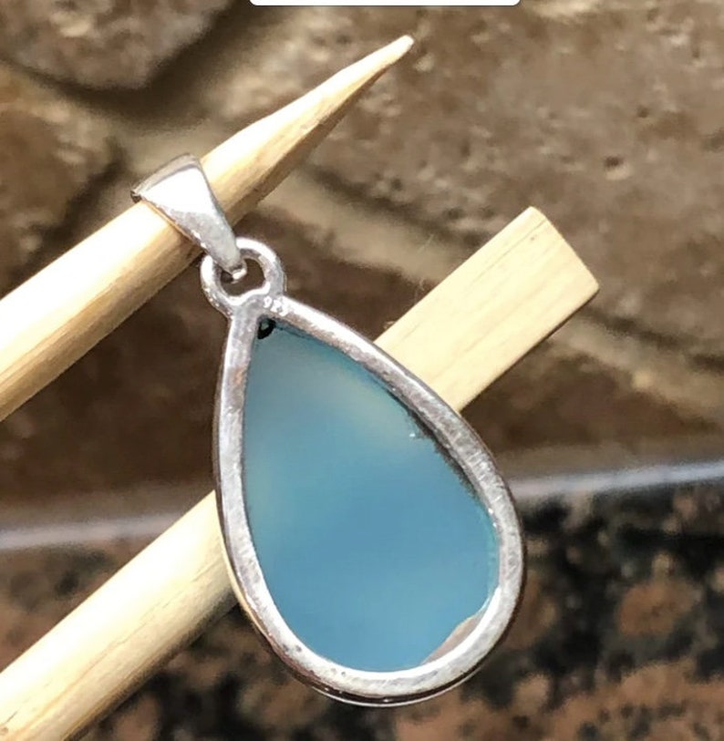 blue chalcedony pendant