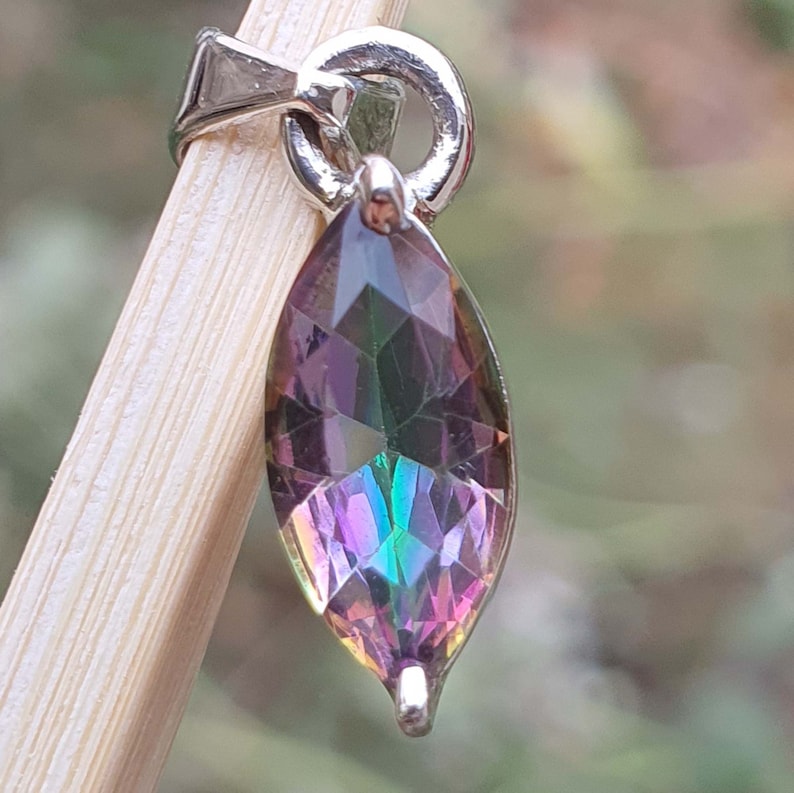 rainbow topaz pendant