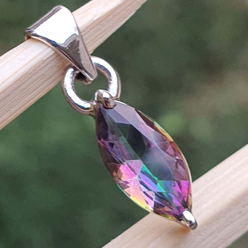 mystic topaz pendant