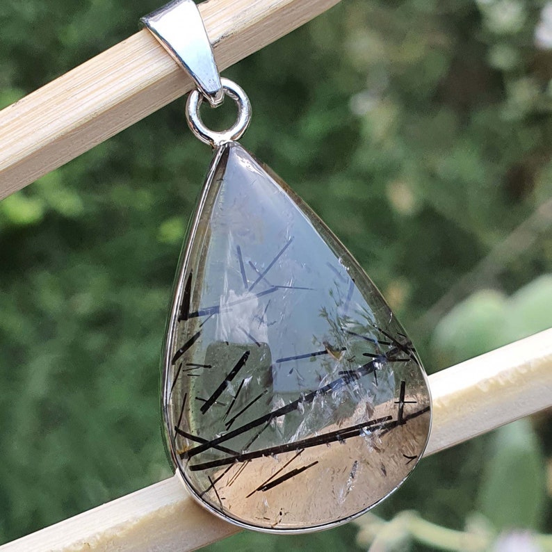 black rutile pendant