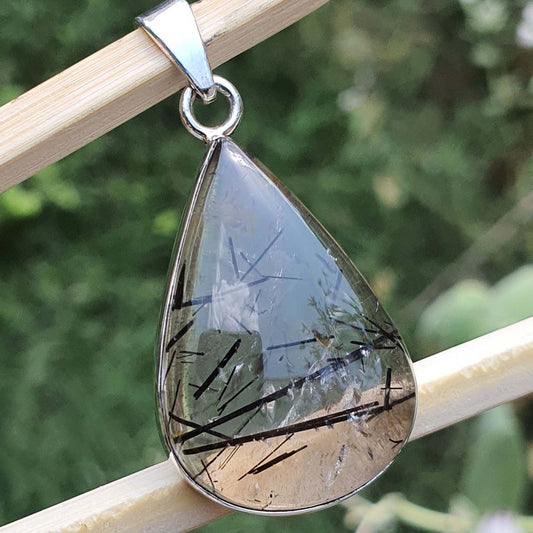 black rutile pendant