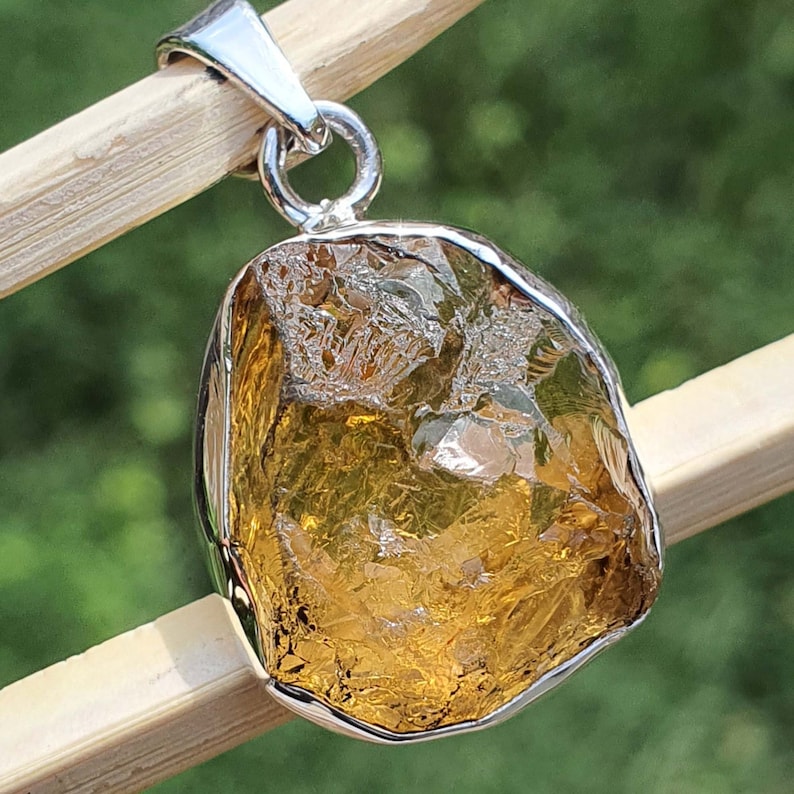 citrine rough pendant