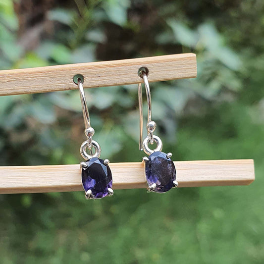 iolite dangle earrings