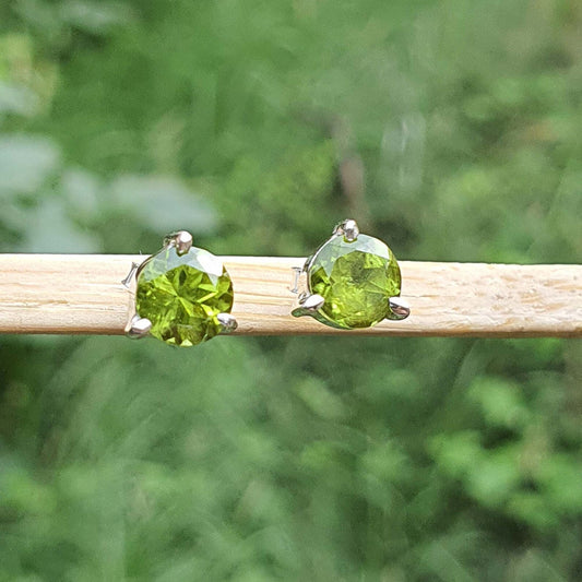 natural peridot earrings