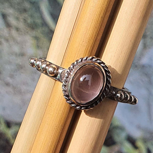 pink quartz ring