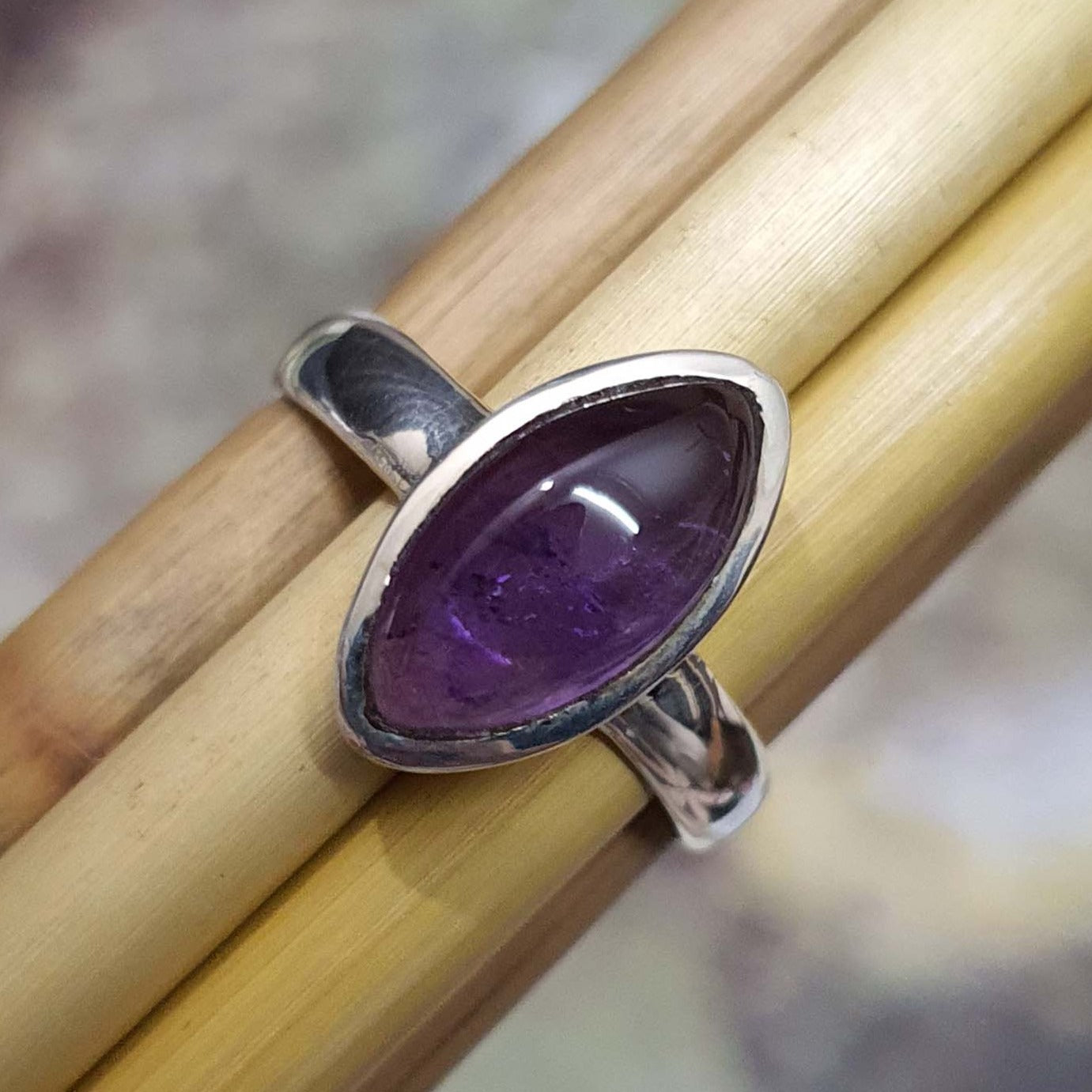 marquise amethyst ring