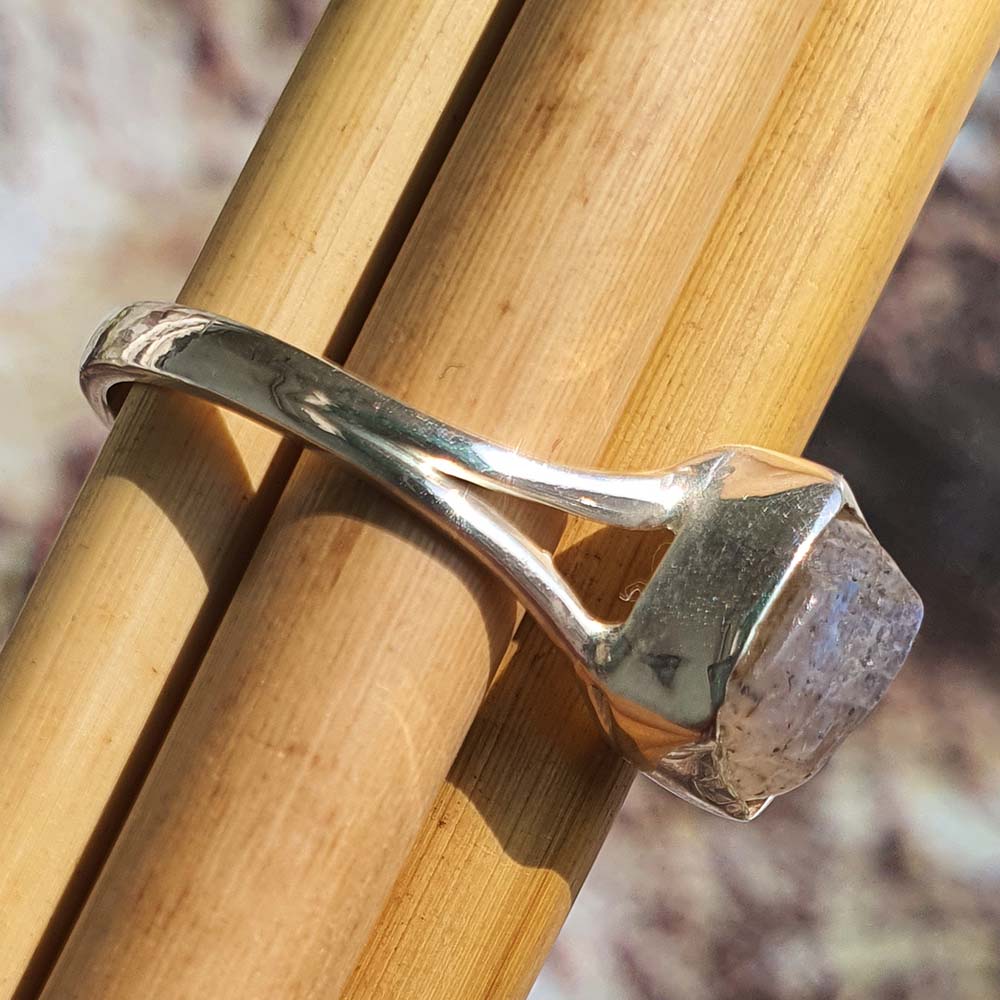 silver labradorite ring