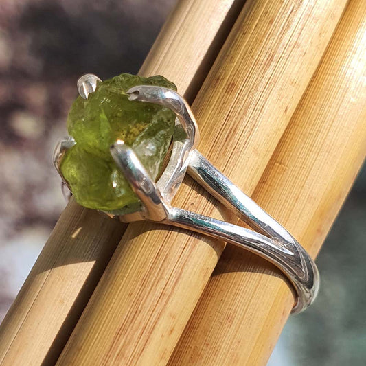 peridot rough ring