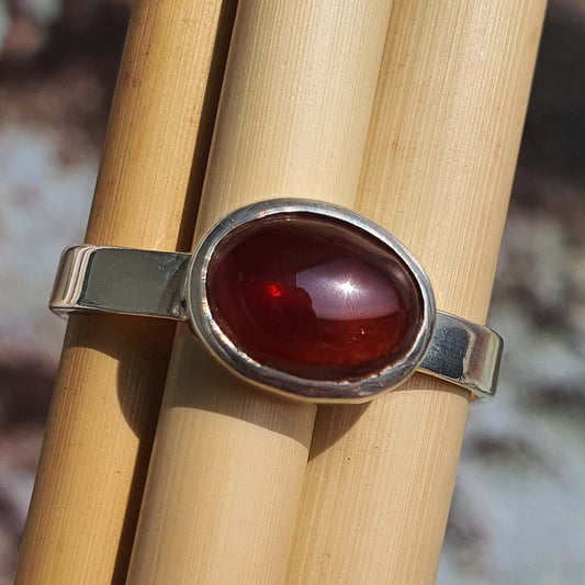 red stone ring