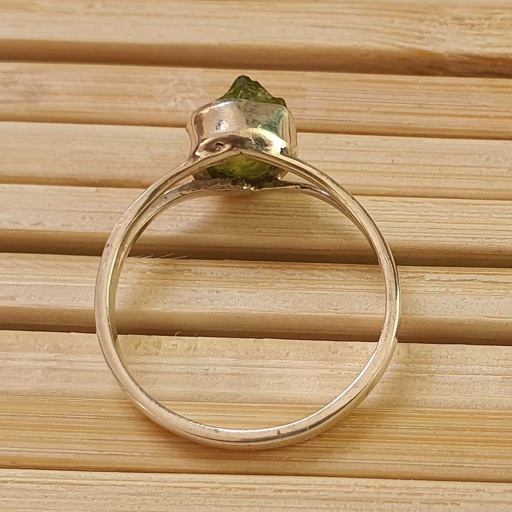 handmade peridot ring
