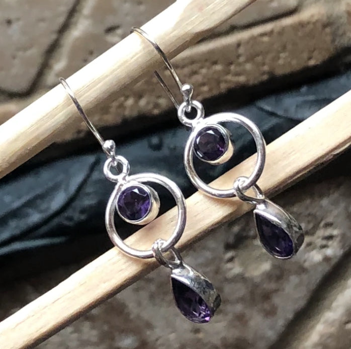 Amethyst Silver Earrings