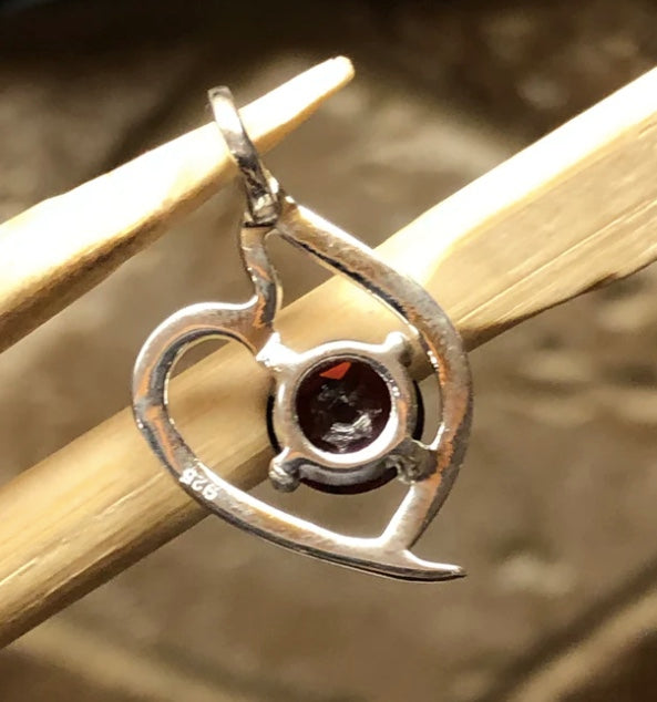 Sterling Silver Garnet Pendant