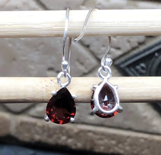 Handmade garnet earrings