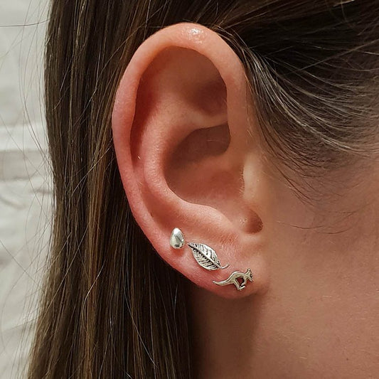 Kangaroo silver earrings