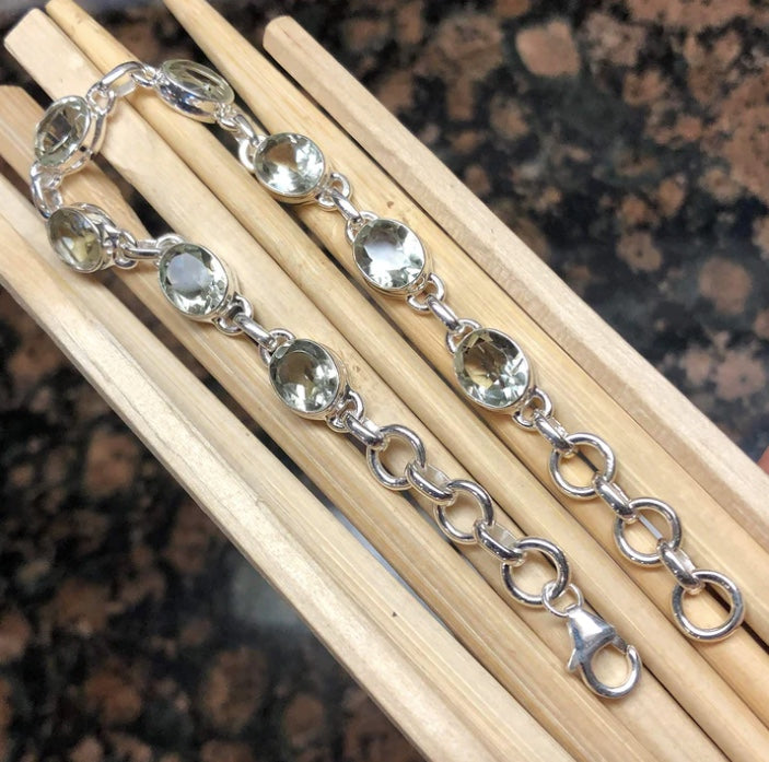 Link chain amethyst bracelet