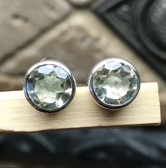 green amethyst earrings