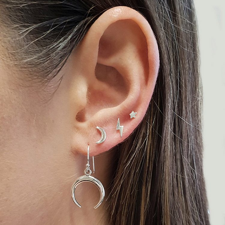 half moon earrings