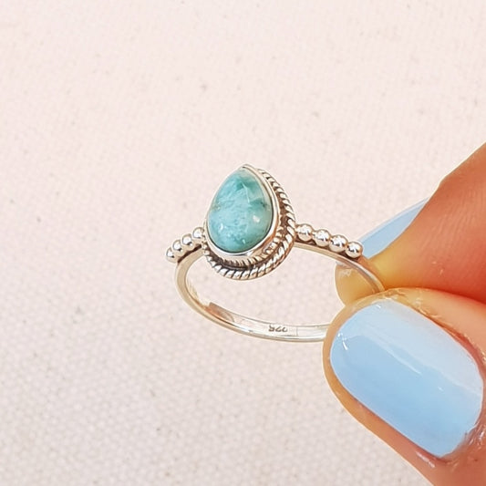 larimar gemstone ring