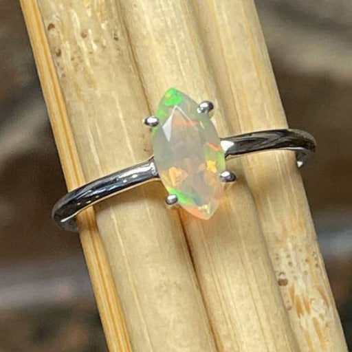 Marquise ethiopian opal ring