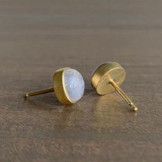 moonstone silver earrings