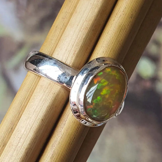 fire opal ring