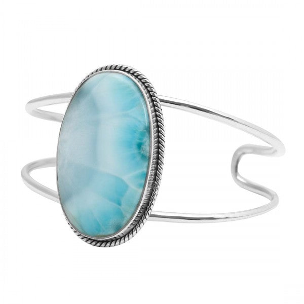 oval larimar bangle