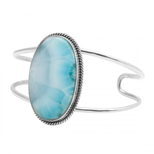 oval larimar bangle