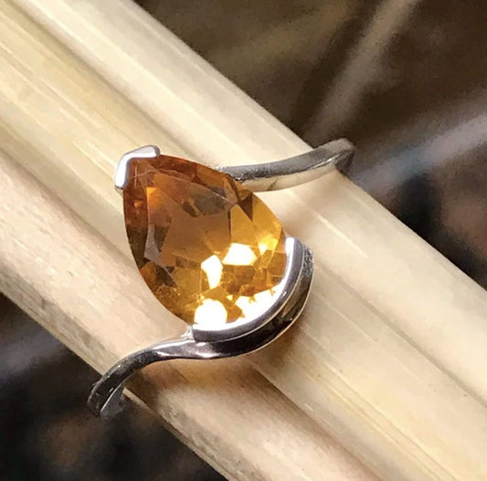 pear citrine ring