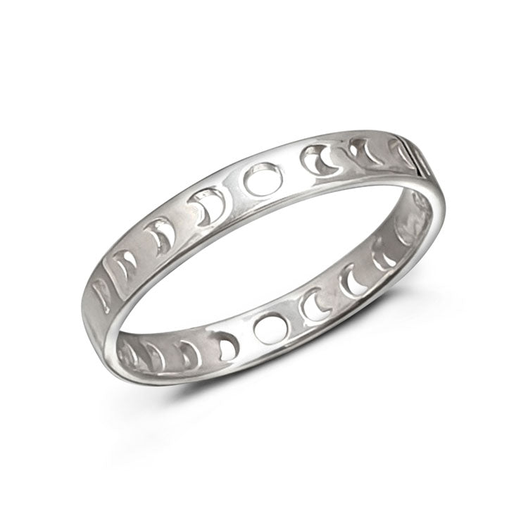 moon silver ring