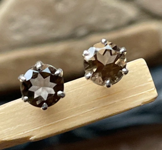 smoky silver studs