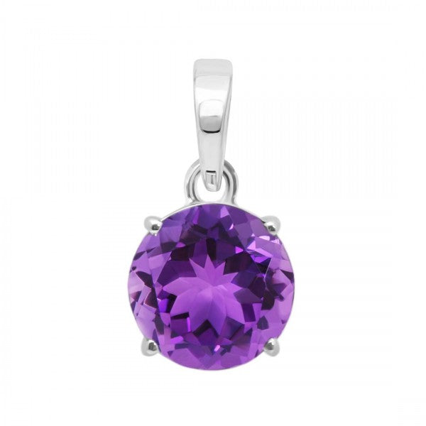 round amethyst pendant